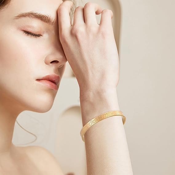 Bracelet Manchette Ayatul Kursi Musulman – Acier Inoxydable Élégant - BONSOOQ