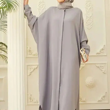 Robe Musulmane Boutonnée Femme – Abaya Élégante - BONSOOQ