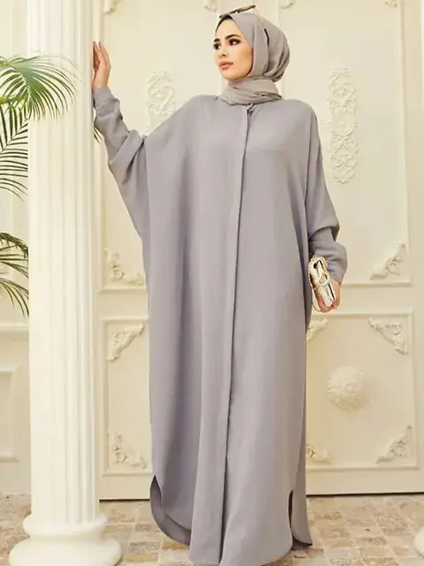 Robe Musulmane Boutonnée Femme – Abaya Élégante - BONSOOQ