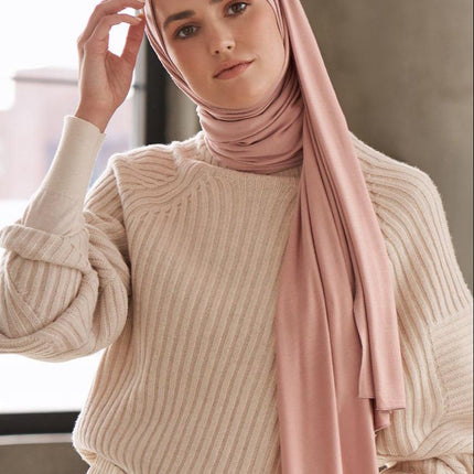 Hijab en Jersey Modal Femme Musulmane – Extensible et Confortable - BONSOOQ
