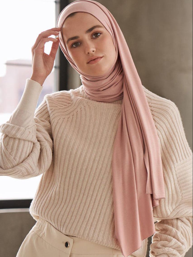 Hijab en Jersey Modal Femme Musulmane – Extensible et Confortable - BONSOOQ