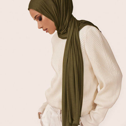 Hijab en Jersey Modal Femme Musulmane – Extensible et Confortable - BONSOOQ