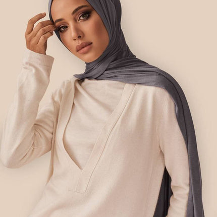 Hijab en Jersey Modal Femme Musulmane – Extensible et Confortable - BONSOOQ