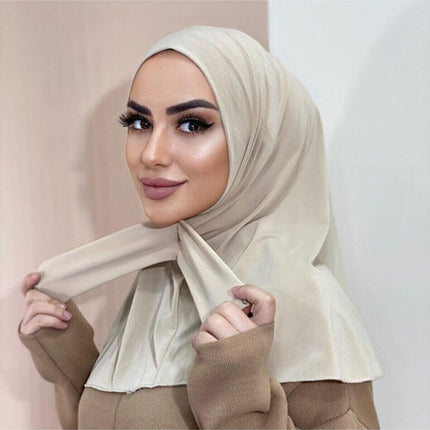 Nouveau Hijab Instantané en Jersey avec Sous-Hijab pour Femmes Musulmanes - BONSOOQ