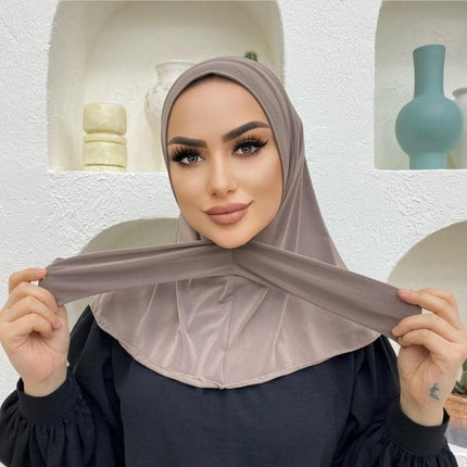 Nouveau Hijab Instantané en Jersey avec Sous-Hijab pour Femmes Musulmanes - BONSOOQ