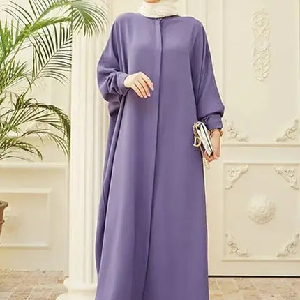 Robe Musulmane Boutonnée Femme – Abaya Élégante - BONSOOQ