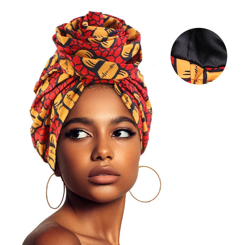Turban Satiné Femme Musulmane – Imprimé Floral Aïd Élégant - BONSOOQ
