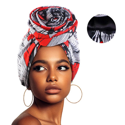 Turban Satiné Femme Musulmane – Imprimé Floral Aïd Élégant - BONSOOQ