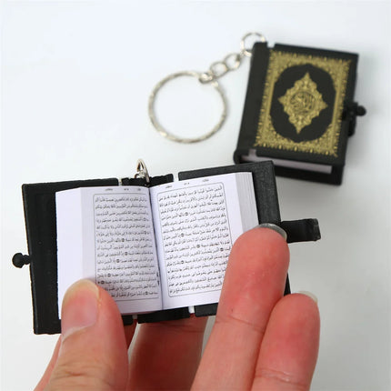 Porte-clés Musulman Mini Coran Résine – Accessoire Spirituel Papier Réel - BONSOOQ