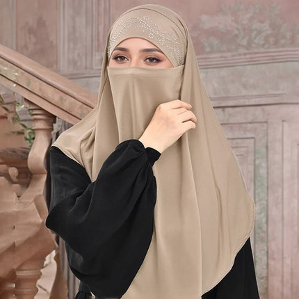 Hijab Instantané à Sangles Femme Musulmane – Jersey Modal Élégant Uni - BONSOOQ