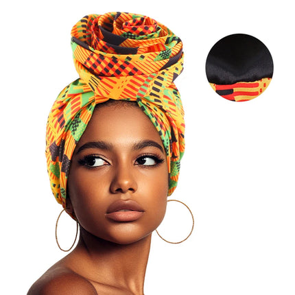 Turban Satiné Femme Musulmane – Imprimé Floral Aïd Élégant - BONSOOQ