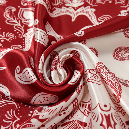 Hijab Satin Carré Femme Musulmane – Élégant Imprimé - BONSOOQ