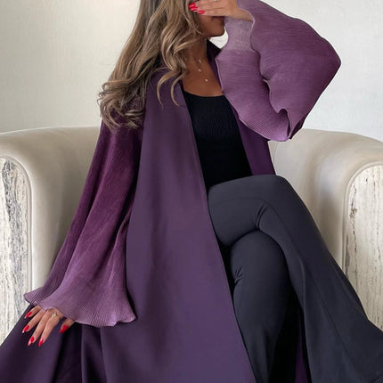 Abaya Musulmane Manches Évasées – Élégante Ouverte Aïd Quotidien" - BONSOOQ