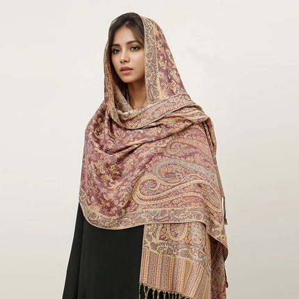 Hijab Pashmina Long Femme Musulmane – Cachemire Bohème Élégant - BONSOOQ