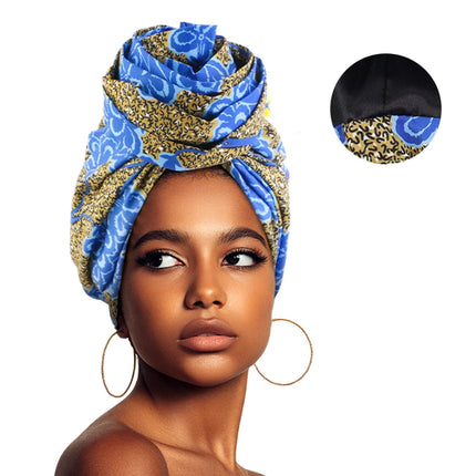 Turban Satiné Femme Musulmane – Imprimé Floral Aïd Élégant - BONSOOQ