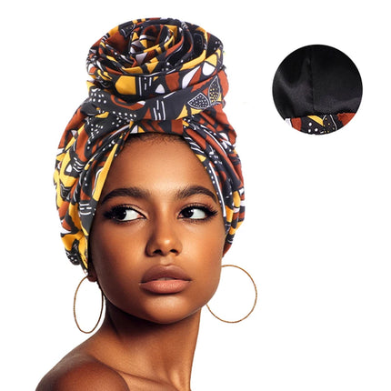 Turban Satiné Femme Musulmane – Imprimé Floral Aïd Élégant - BONSOOQ