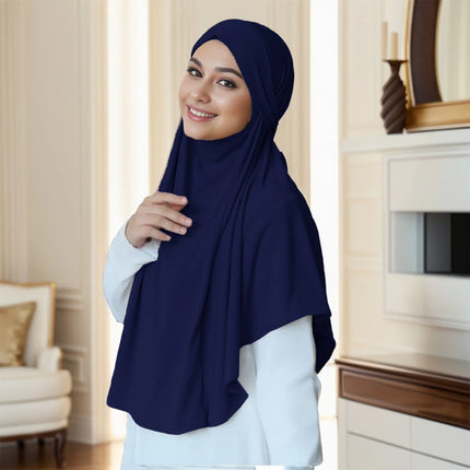 Hijab Instantané à Sangles Femme Musulmane – Jersey Modal Élégant Uni - BONSOOQ