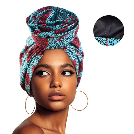 Turban Satiné Femme Musulmane – Imprimé Floral Aïd Élégant - BONSOOQ