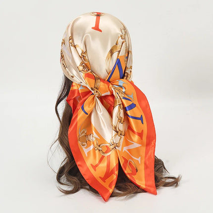 Hijab Satin Carré Femme Musulmane – Élégant Imprimé - BONSOOQ
