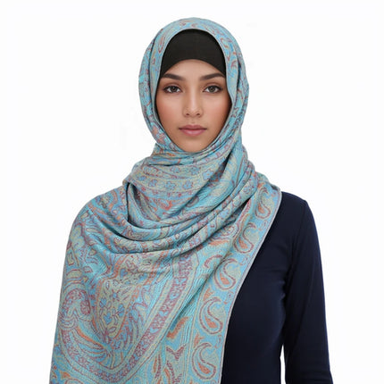 Hijab Pashmina Long Femme Musulmane – Cachemire Bohème Élégant - BONSOOQ