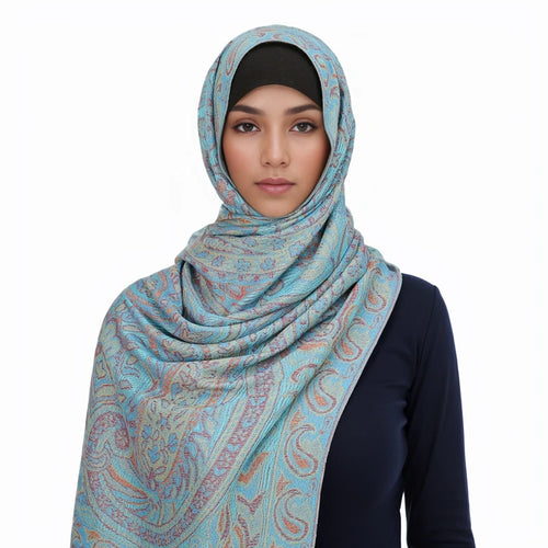 Hijab Pashmina Long Femme Musulmane – Cachemire Bohème Élégant - BONSOOQ