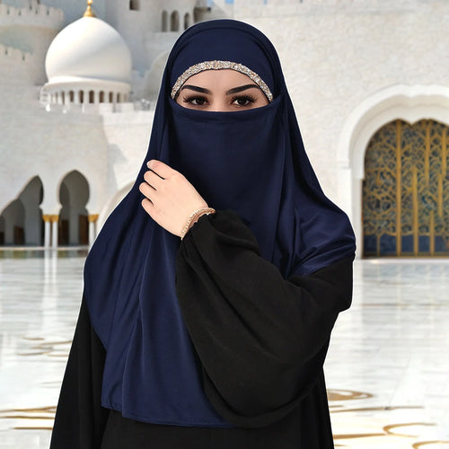 Hijab Instantané à Sangles Femme Musulmane – Jersey Modal Élégant Uni - BONSOOQ
