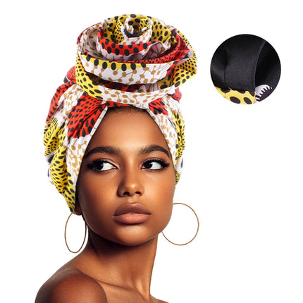 Turban Satiné Femme Musulmane – Imprimé Floral Aïd Élégant - BONSOOQ