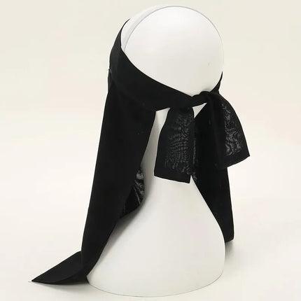Niqab en Chiffon Noir Femme Musulmane – Couvre-Visage Élégant - BONSOOQ