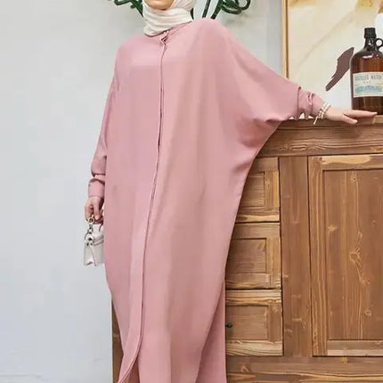 Robe Musulmane Boutonnée Femme – Abaya Élégante - BONSOOQ