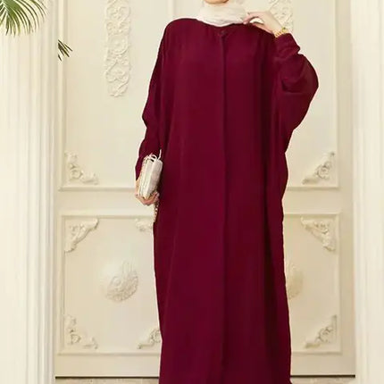 Robe Musulmane Boutonnée Femme – Abaya Élégante - BONSOOQ